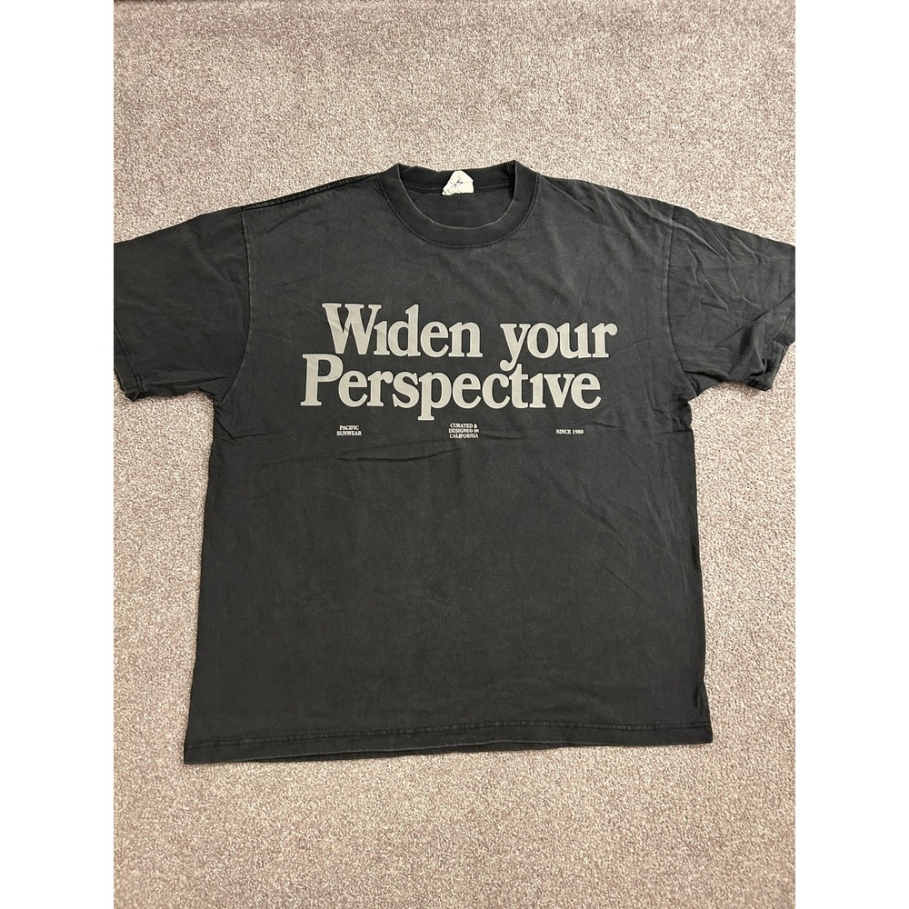 PacSun Graphic T-Shirt Mens XL Black Excellent Widen Your Perspective Cotton